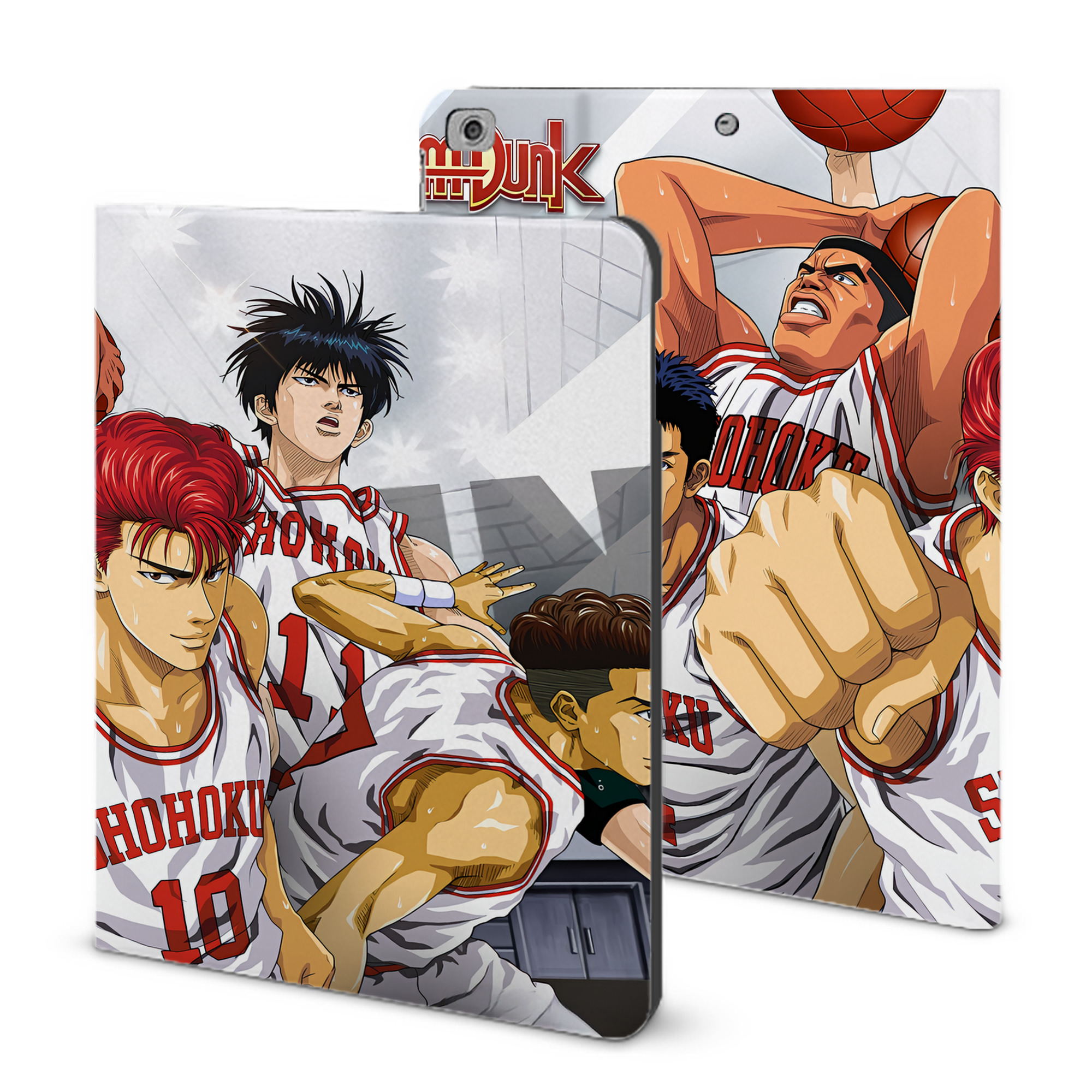 （画像用） SLAM DUNK／スラムダンク IPad ケース ブック型 PUレザー TPU 耐衝撃 軽量 薄型 ペン収納なし 全面保護 IPad 各モデル対応